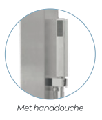 CRM douche standaard RVS