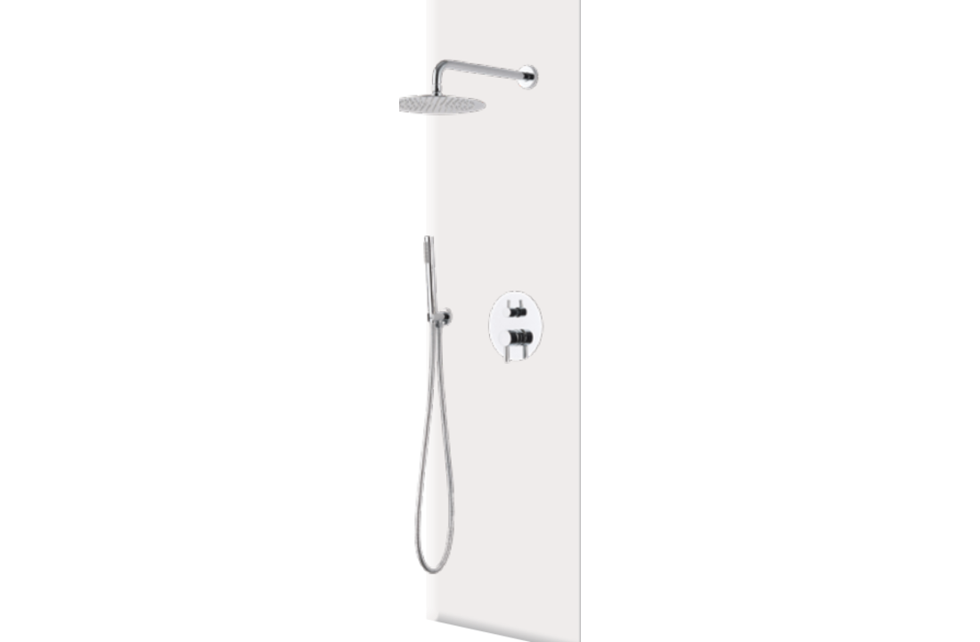 CRM wandmontage douche RVS