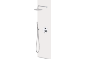 CRM wandmontage douche RVS