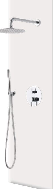 CRM wandmontage douche RVS