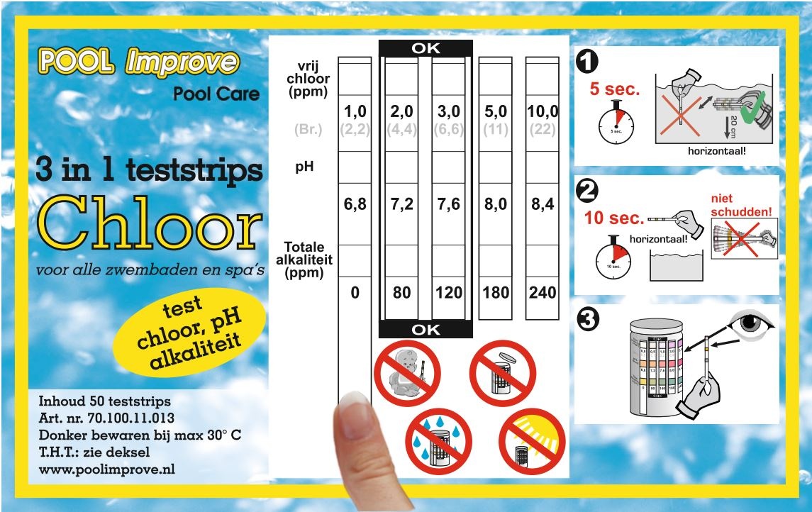 Pool improve teststrips 3 in 1 - 50st