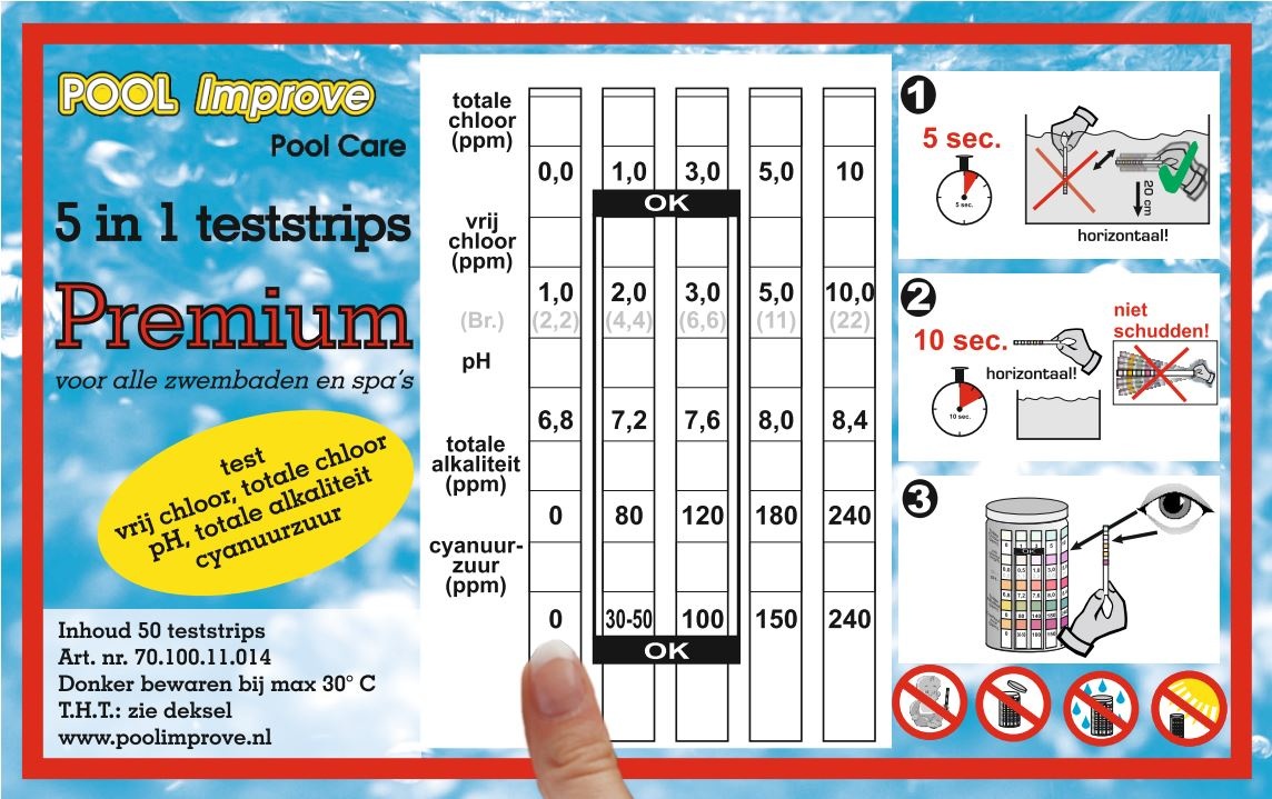 Pool improve teststrips 5 in 1 - 50st