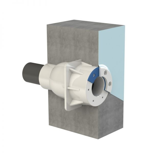 Duravision Vision wanddoorvoer kort LED 1½” binnendraad voor folie- en betonbade