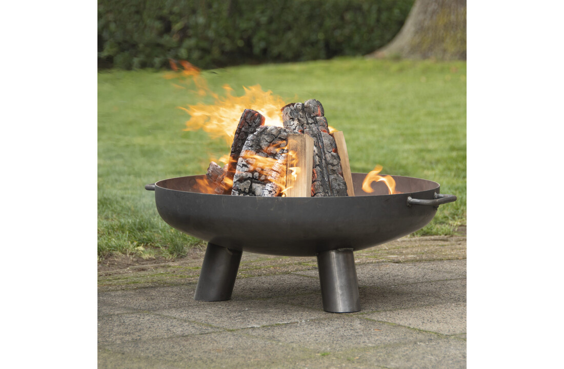 Fancy Flames Ronde Vuurschaal met Handvat en Pootjes