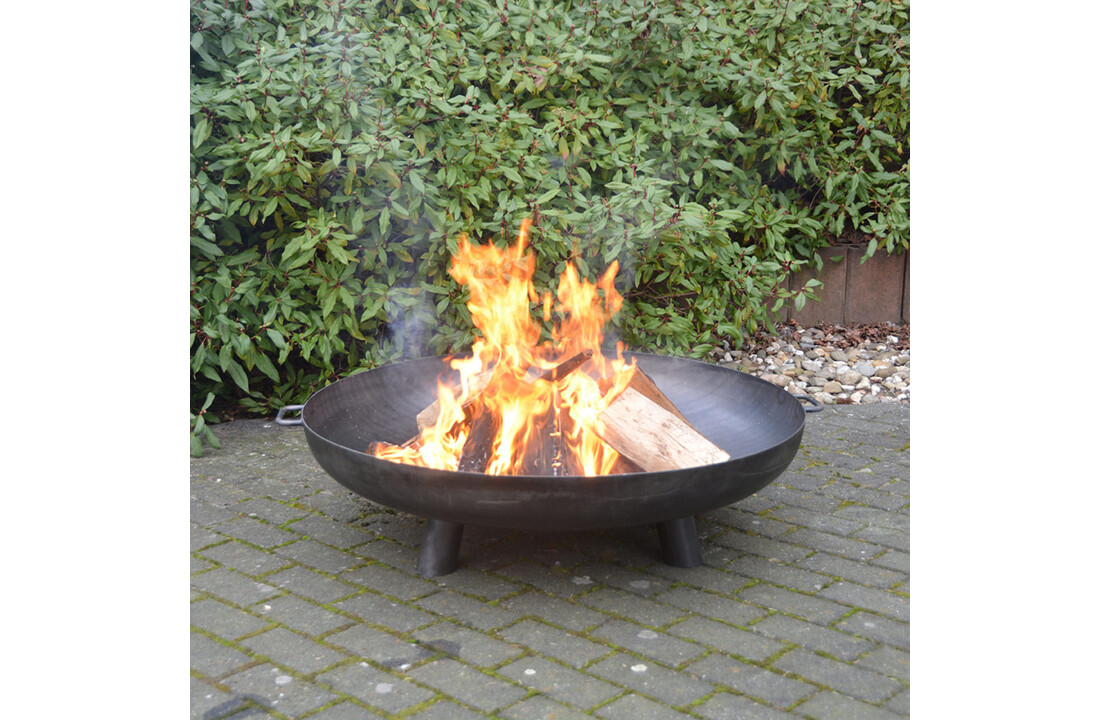 Fancy Flames Ronde Vuurschaal met Handvat en Pootjes