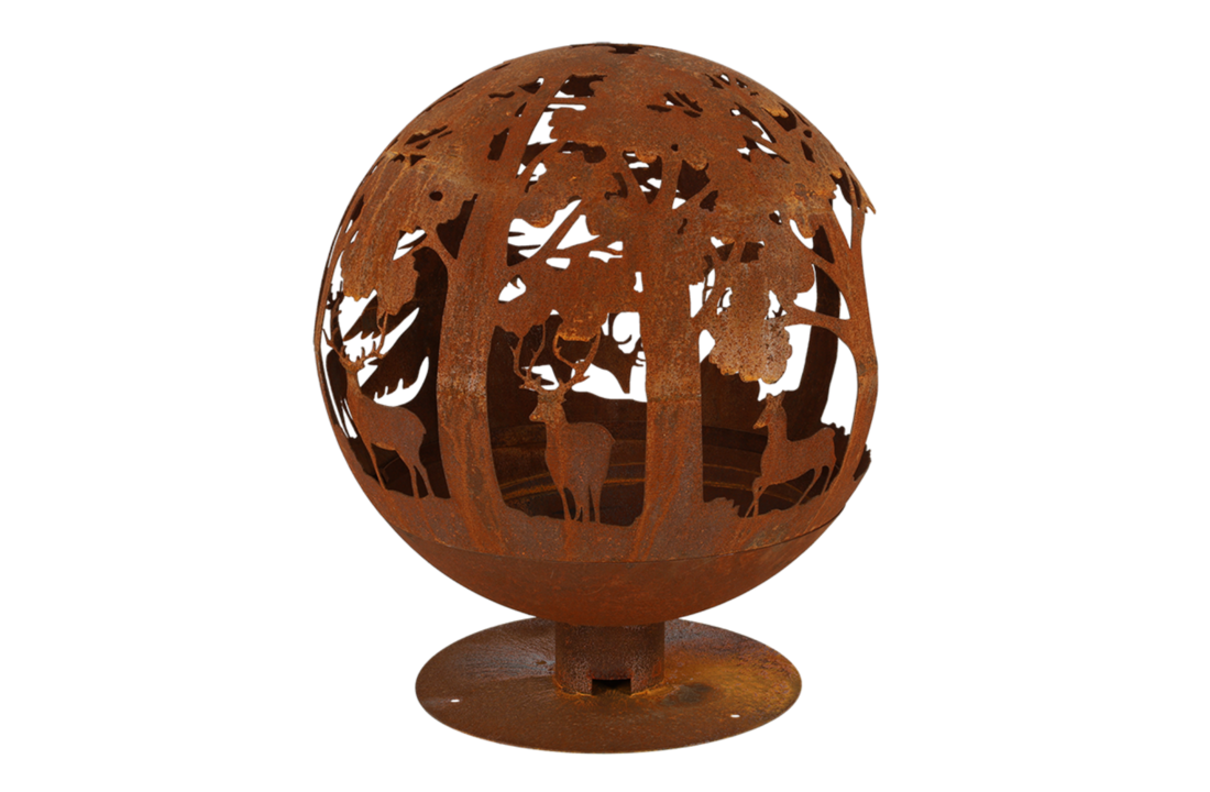 Fancy Flames Roest Vuurbal Lasercut Ø 58 cm