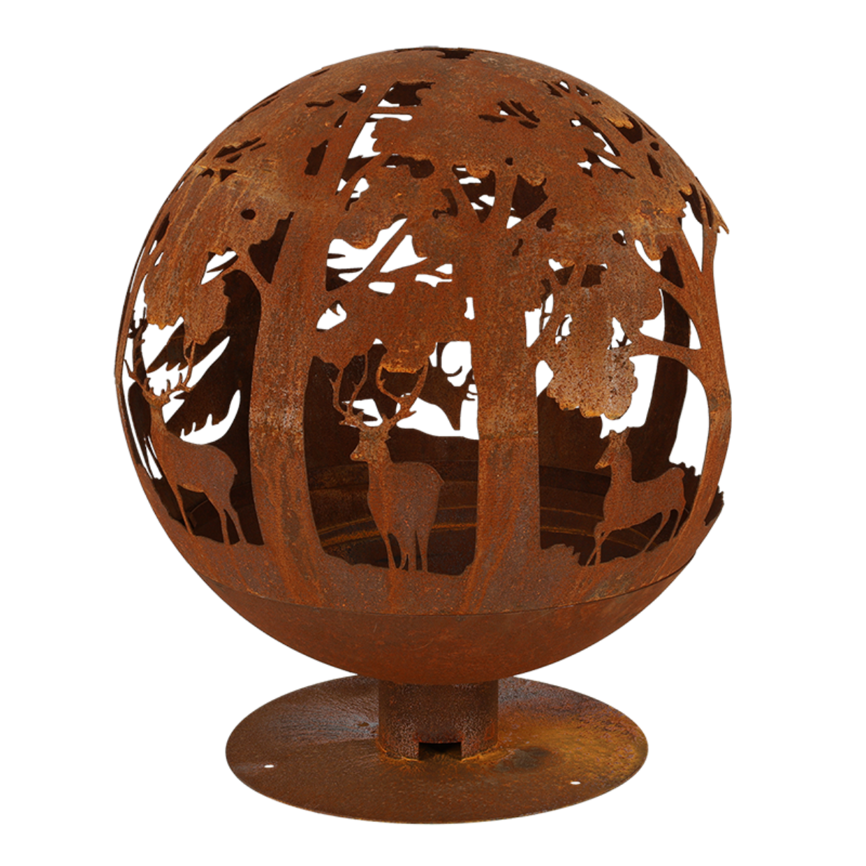 Fancy Flames Roest Vuurbal Lasercut Ø 58 cm