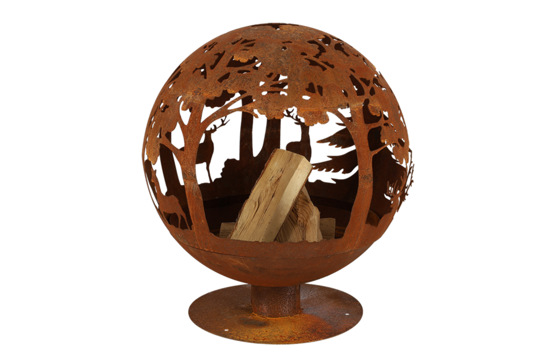 Fancy Flames Roest Vuurbal Lasercut Ø 58 cm