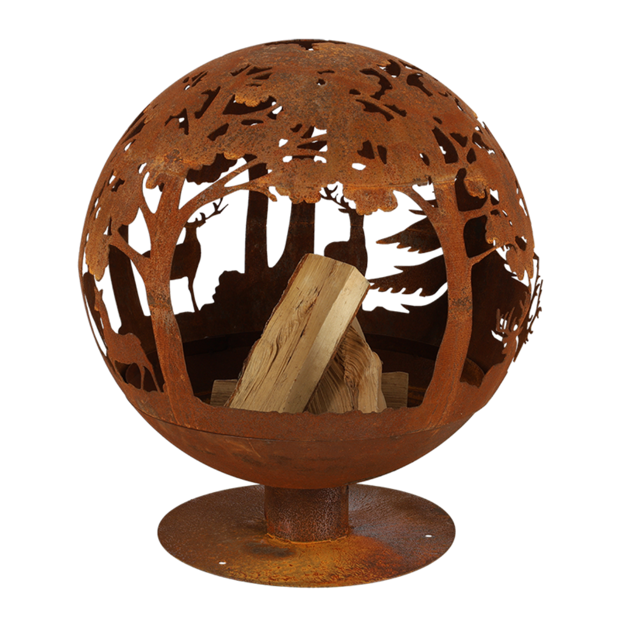 Fancy Flames Roest Vuurbal Lasercut Ø 58 cm