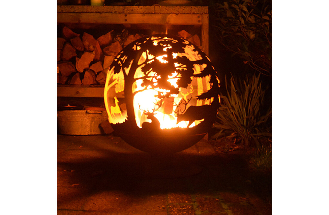 Fancy Flames Roest Vuurbal Lasercut Ø 58 cm