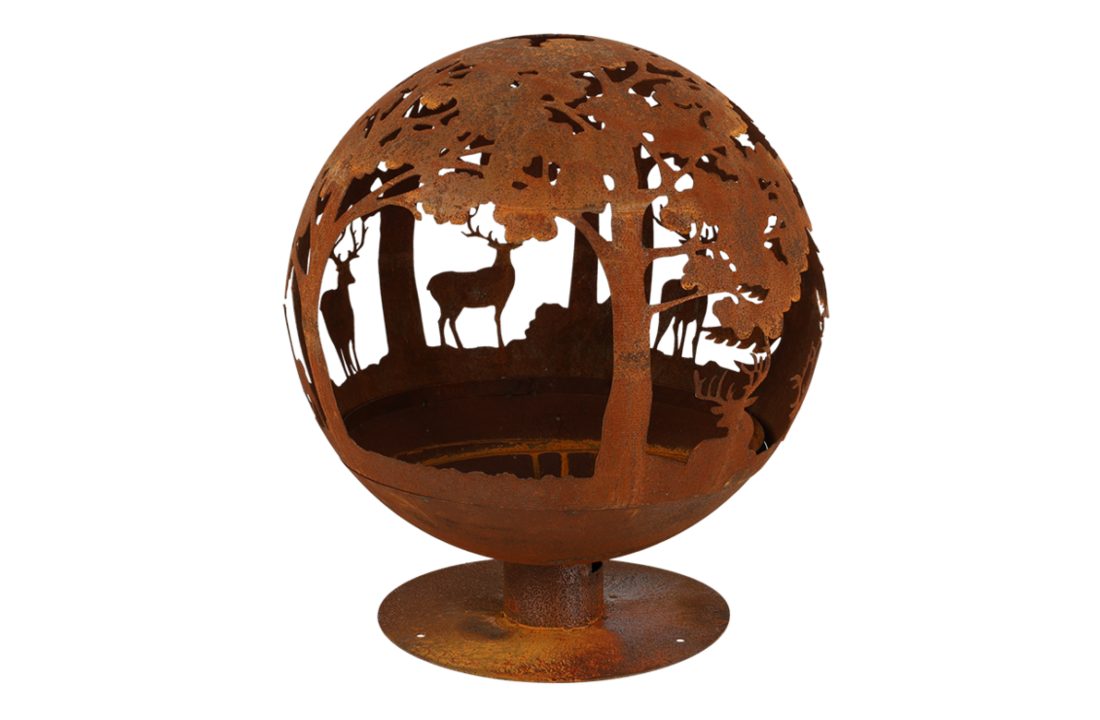 Fancy Flames Roest Vuurbal Lasercut Ø 58 cm