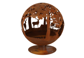 Fancy Flames Roest Vuurbal Lasercut Ø 58 cm