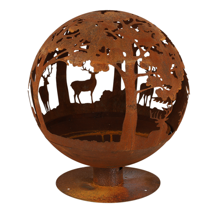 Fancy Flames Roest Vuurbal Lasercut Ø 58 cm