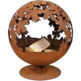 Fancy Flames Ronde Vuurschaal Roest Lasercut Bladeren