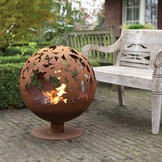 Fancy Flames Ronde Vuurschaal Roest Lasercut Bladeren