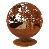 Fancy Flames Vuurbal Roest Laser Cut Bloemen