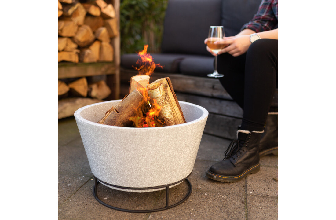 Fancy Flames Keramiek Vuurschaal in Betonlook