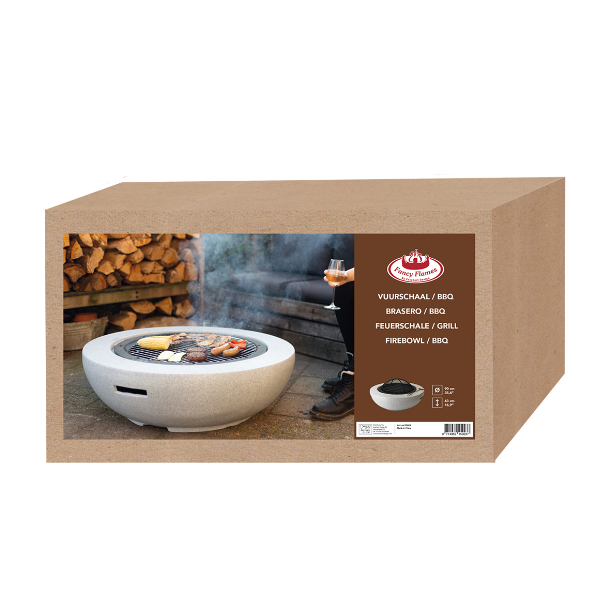 Fancy Flames vuurschaal keramiek MGO L