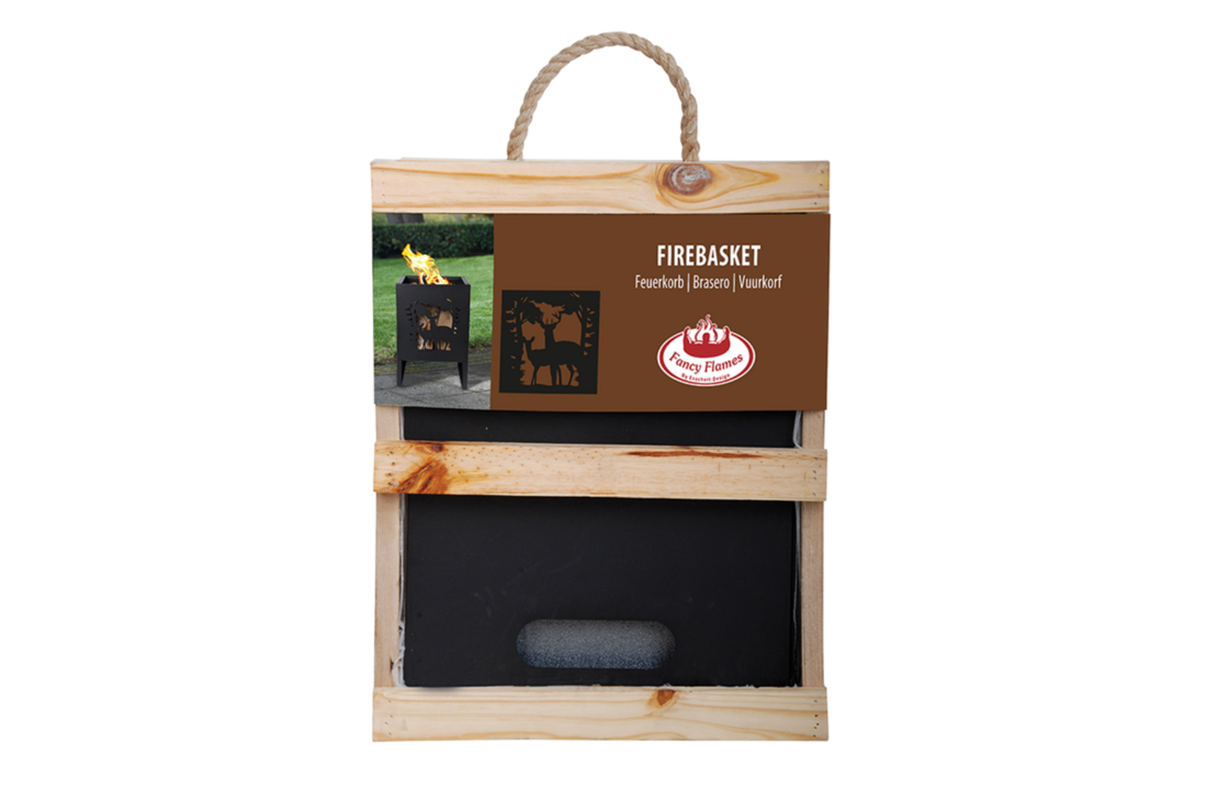 Fancy Flames Vierkante Vuurkorf Herten