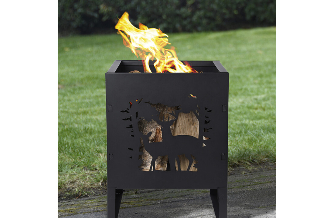 Fancy Flames Vierkante Vuurkorf Herten
