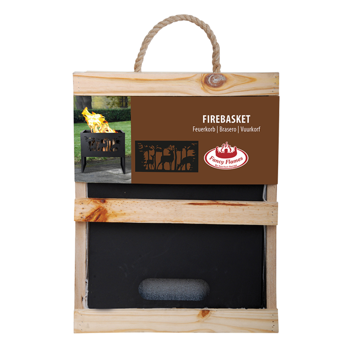 Fancy Flames Rechthoekige Vuurkorf Herten