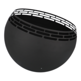 Fancy Flames Zwarte Vuurbal met  Strepen - Vuurkorf