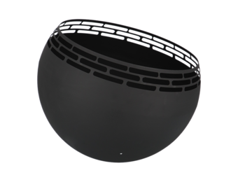 Fancy Flames Zwarte Vuurbal met  Strepen - Vuurkorf