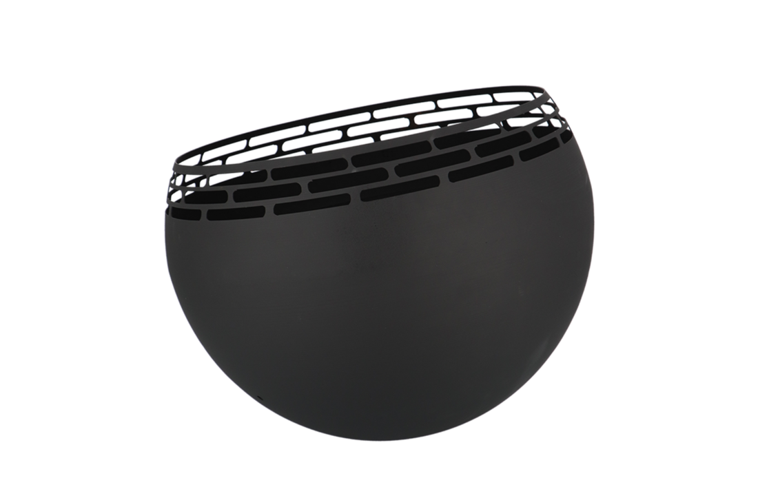 Fancy Flames Zwarte Vuurbal met  Strepen - Vuurkorf