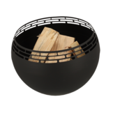 Fancy Flames Zwarte Vuurbal met  Strepen - Vuurkorf