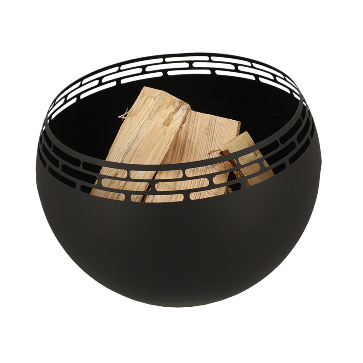 Fancy Flames Zwarte Vuurbal met  Strepen - Vuurkorf