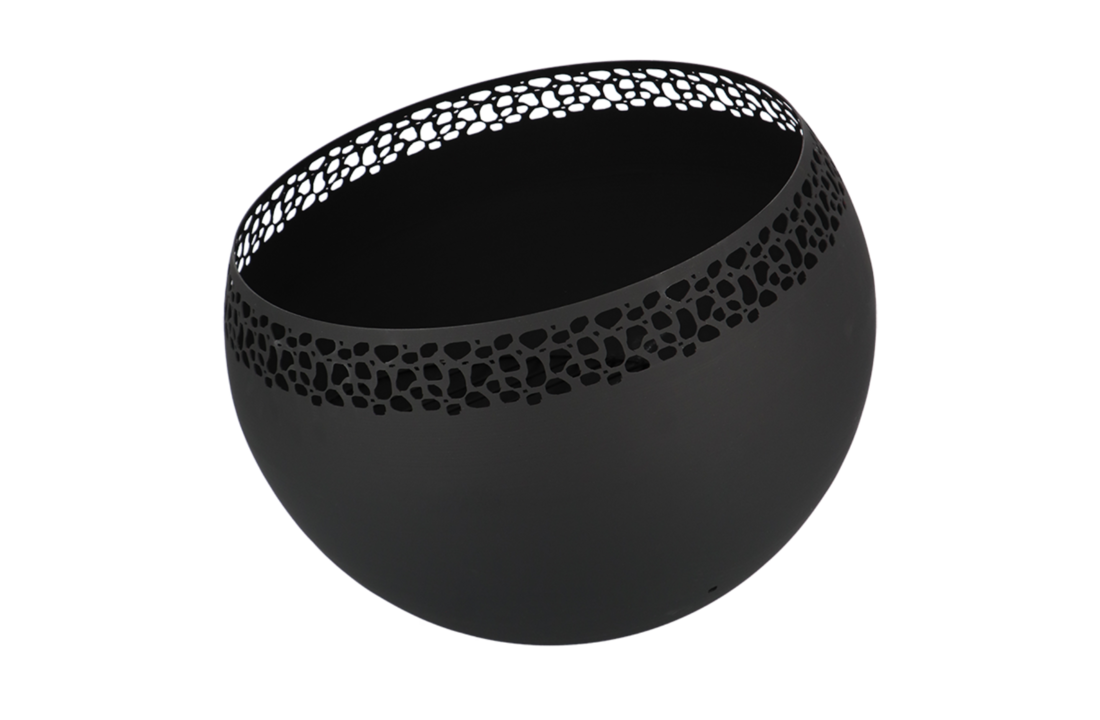 Fancy Flames Zwarte Vuurbal met  Stippen