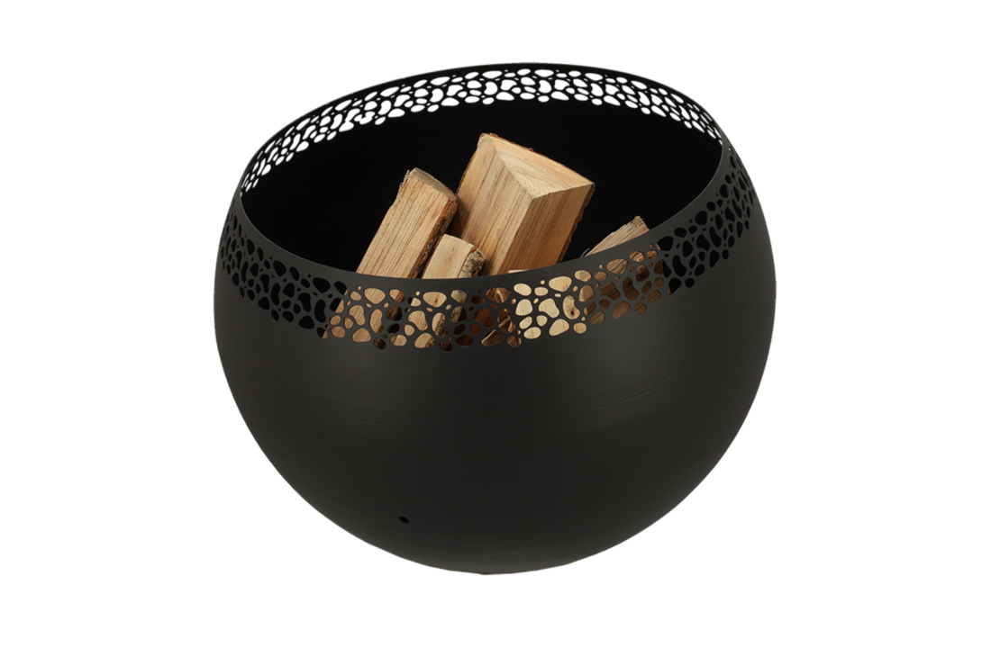 Fancy Flames Zwarte Vuurbal met  Stippen