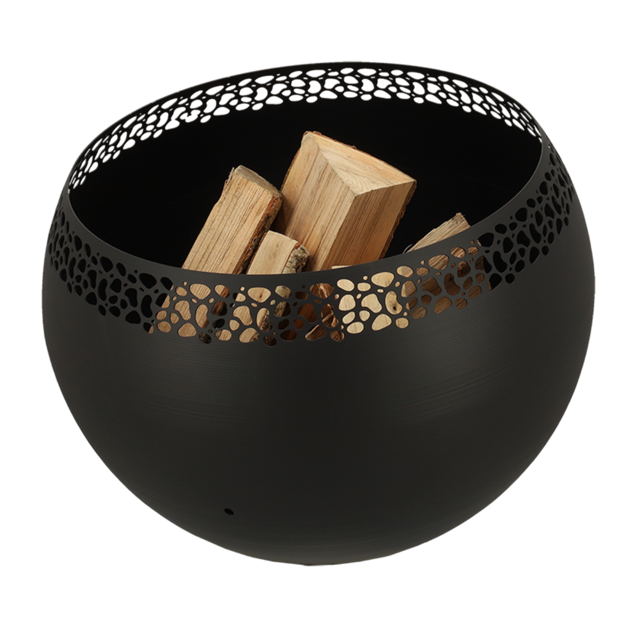 Fancy Flames Zwarte Vuurbal met  Stippen