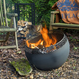 Fancy Flames Zwarte Vuurbal met  Stippen