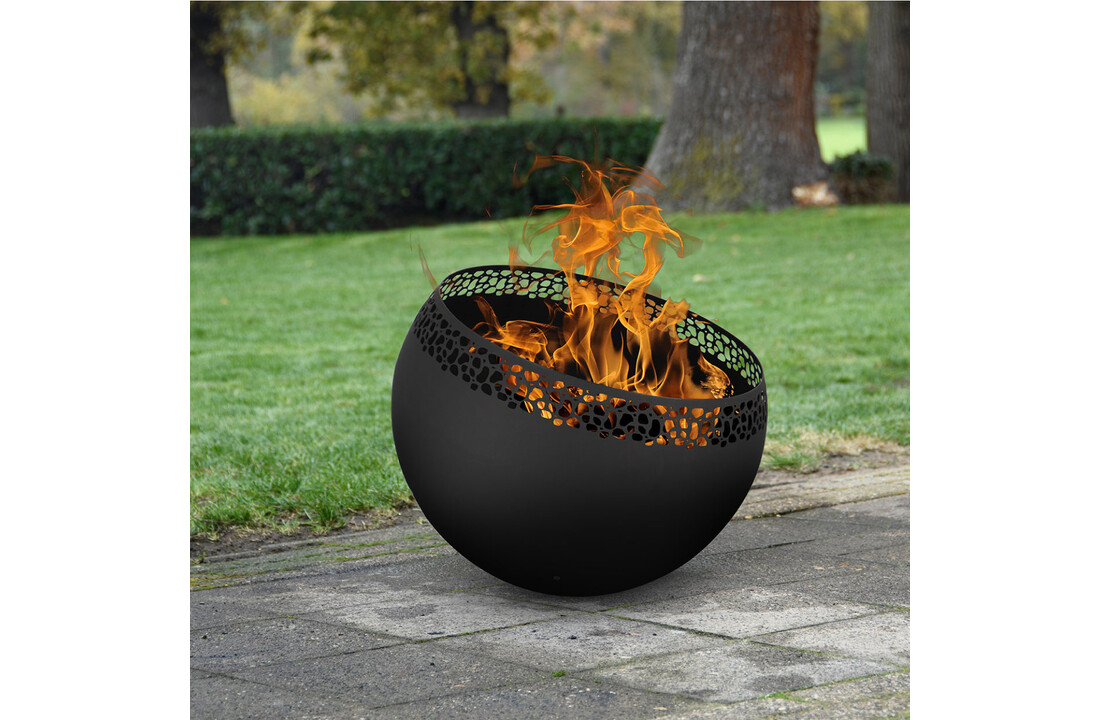 Fancy Flames Zwarte Vuurbal met  Stippen