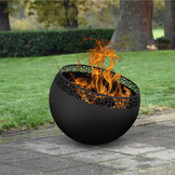 Fancy Flames Zwarte Vuurbal met  Stippen