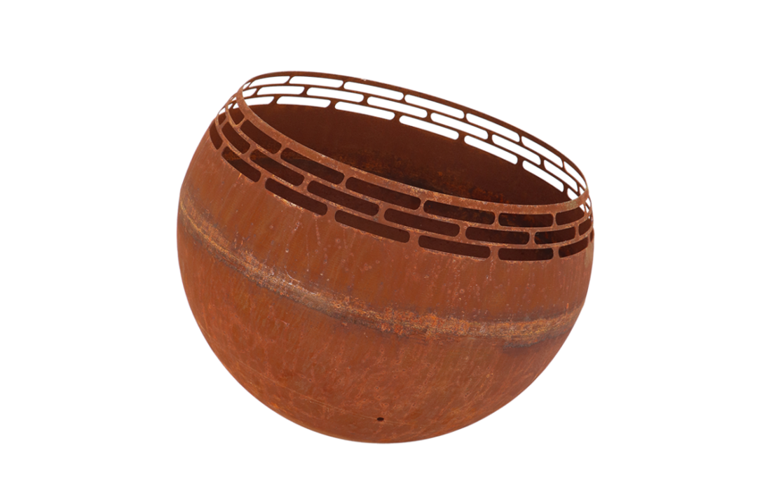 Fancy Flames Vuurbal Roest met  Strepen