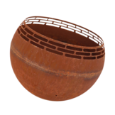 Fancy Flames Vuurbal Roest met  Strepen