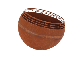 Fancy Flames Vuurbal Roest met Strepen