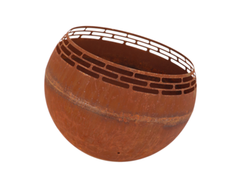 Fancy Flames Vuurbal Roest met  Strepen