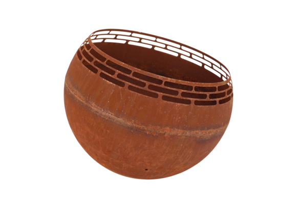 Fancy Flames Vuurbal Roest met  Strepen