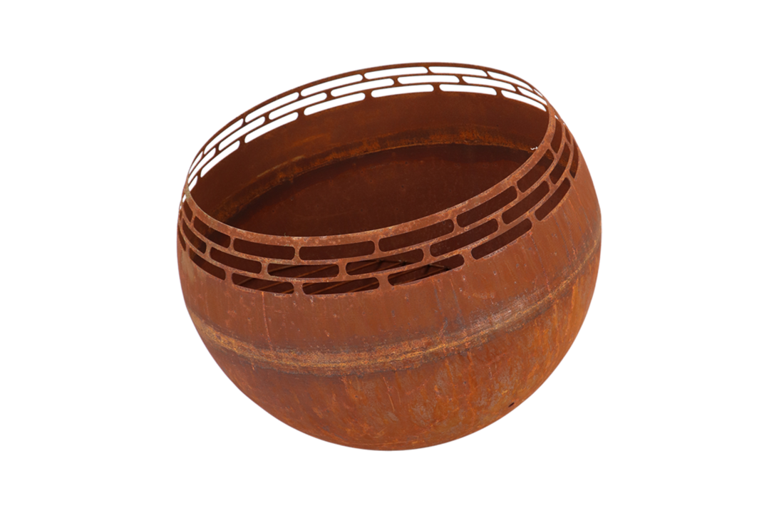 Fancy Flames Vuurbal Roest met  Strepen