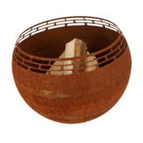 Fancy Flames Vuurbal Roest met  Strepen