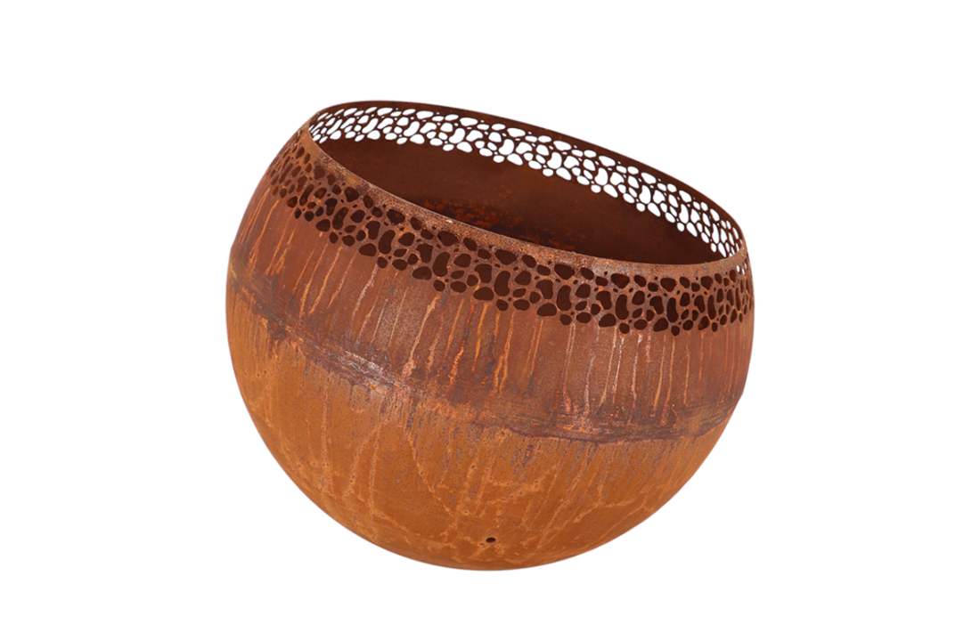 Fancy Flames Vuurbal Roest met  Stippen