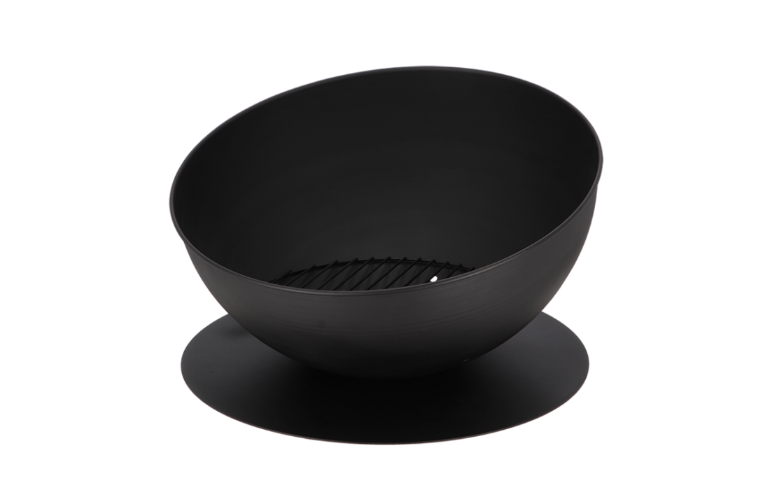 Fancy Flames Zwarte Vuurschaal op Schijf