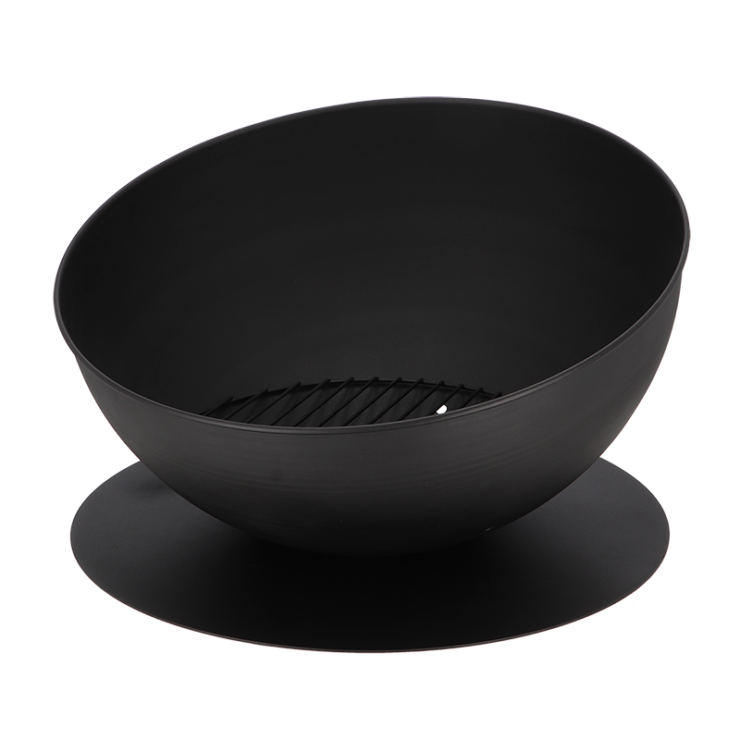 Fancy Flames Zwarte Vuurschaal op Schijf