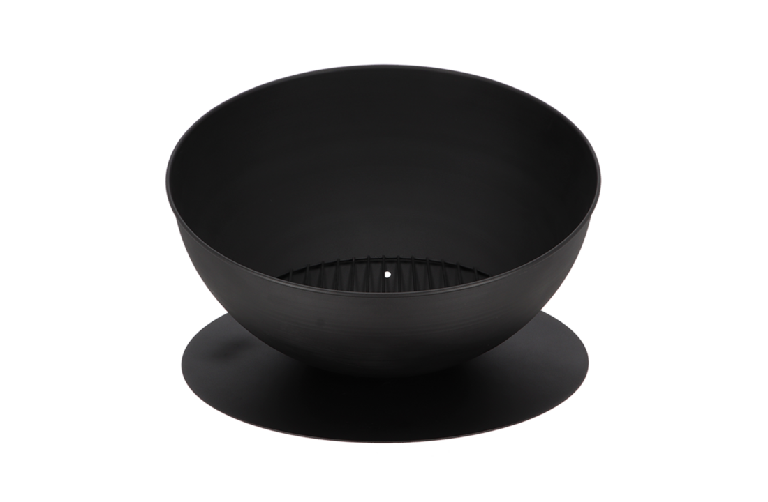 Fancy Flames Zwarte Vuurschaal op Schijf