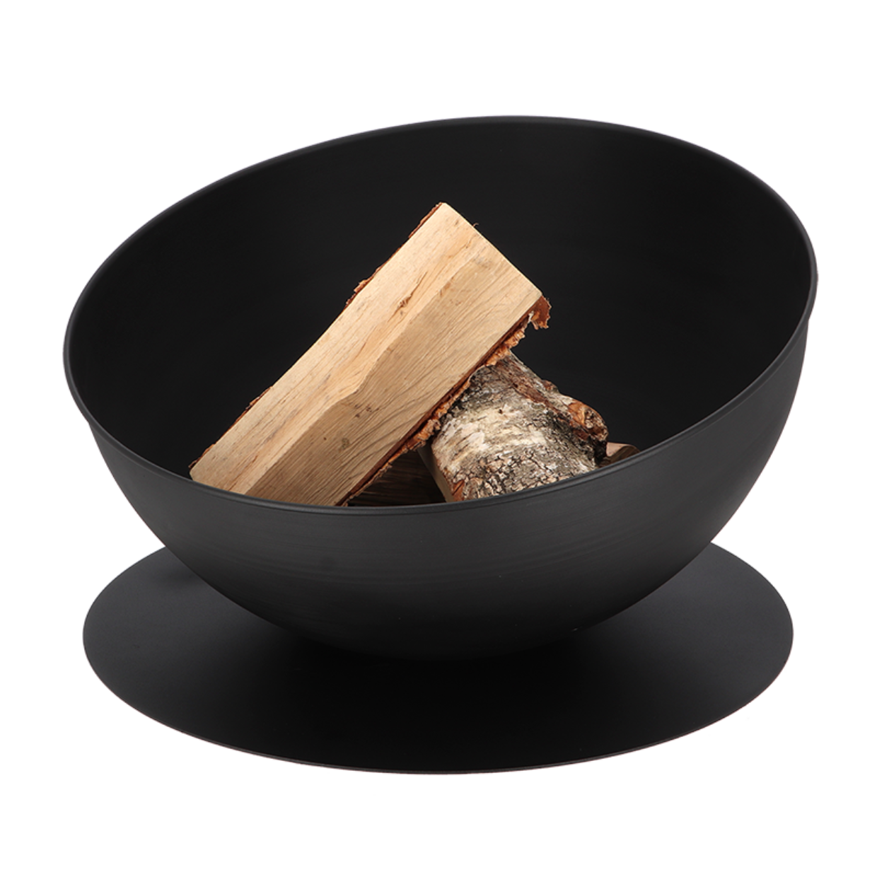 Fancy Flames Zwarte Vuurschaal op Schijf