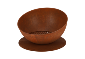 Fancy Flames Vuurschaal op Schijf Roest