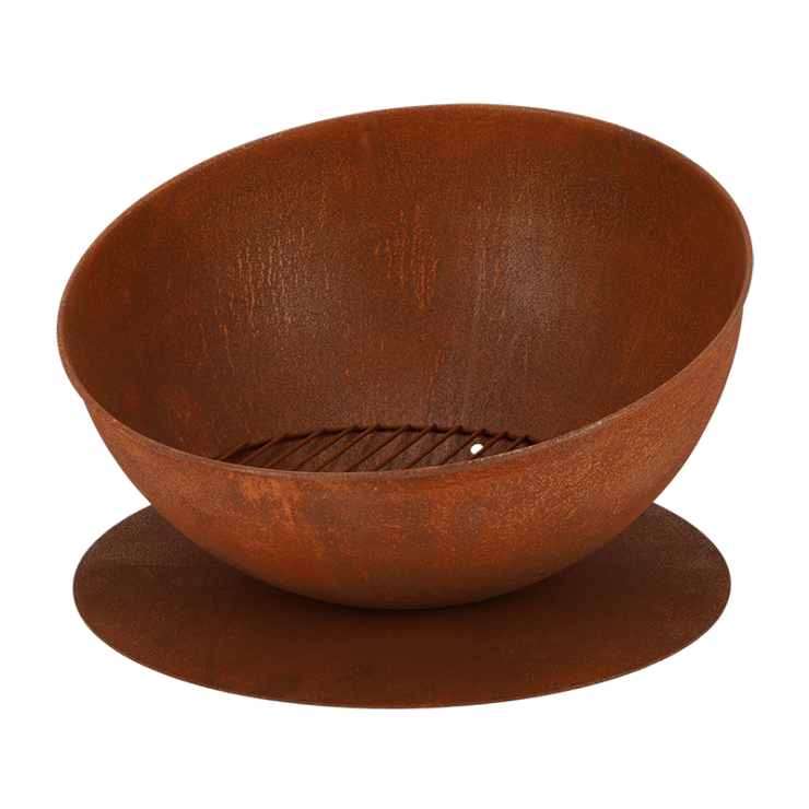 Fancy Flames Vuurschaal op Schijf Roest